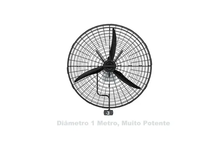 Ventilador Industrial De Parede 1 Metro 1/2 CV 3 velocidades 220v