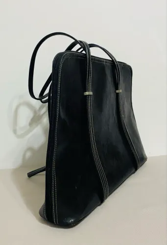 Bolsa Pasta Executiva Vintage Lingiardi Couro Legítimo Preta