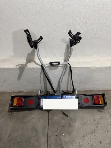 Suporte Transbike Para Engate Thule Xpress 970 2 Bicicletas Com Suporte para Placa Thule