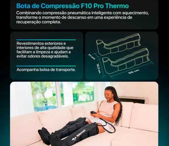Bota De Compressão Pneumática F10 Pro Thermo