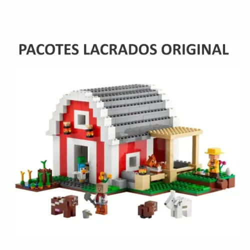 Lego Original - O Celeiro Vermelho Minecraft - Pacotes Lacrados sem caixa sem manual