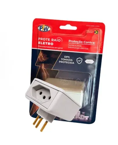 Pino Protetor Raio Surto 2P+T 10A DPS PW Bivolt