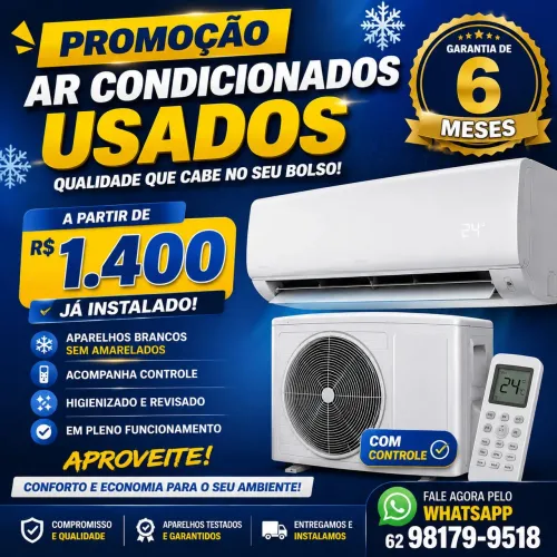 Ar condicionados semi novos na promoção e total garantia de 6 meses 