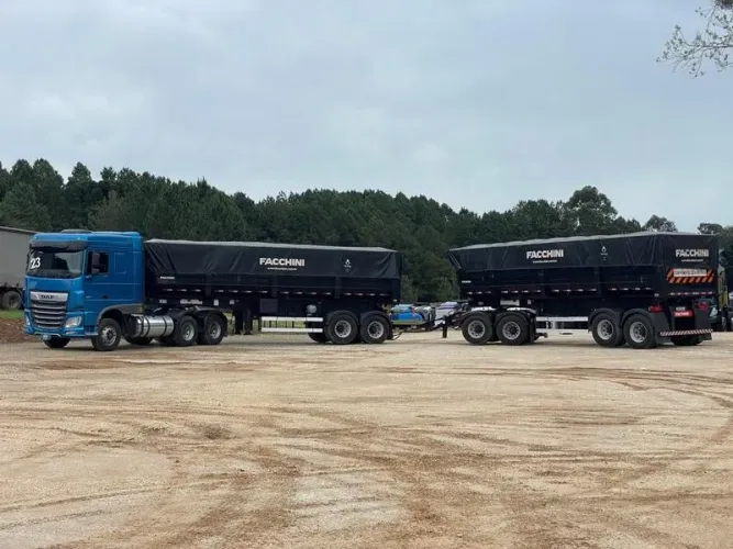CONJUNTO DAF XF 530 6X4 2023 - 223 MIL KM + RODOTREM BASCULANTE FACCHINI 2025 70M3
