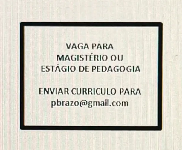 VAGA EM CRECHE ESCOLA
