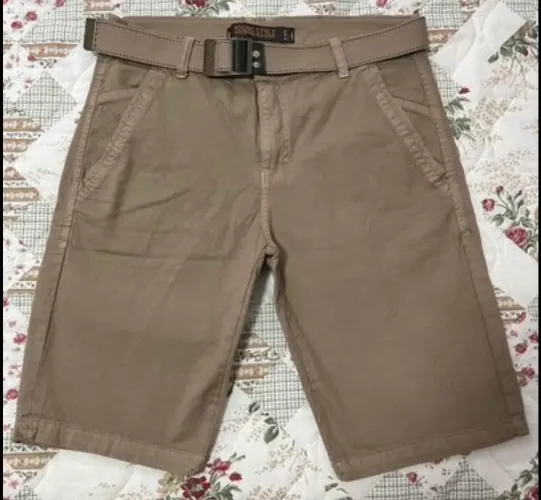 Bermuda jeans color caqui