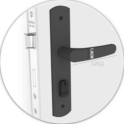 Fechadura Econômica para Porta Ipanema Preta Soprano Externa Broca 40mm - Promoção