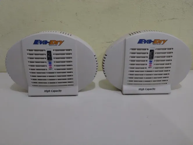 Kit 2 Desumidificador elétrico branco Eva-Dry E-500, Renovável e recarregável.