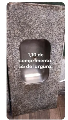 Cuba de mármore duas pedras vai