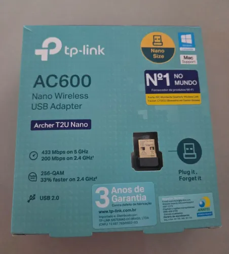 Adaptador USB Wireless AC600 TP-Link T2U Nano