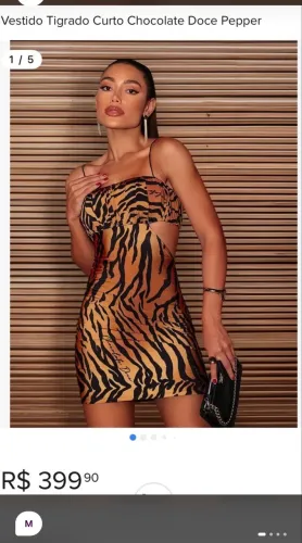 Vestido tigrado chocolate doce 