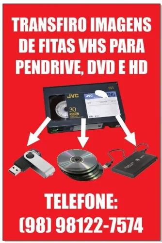 DIGITALIZO FITAS VHS PARA PENDRIVE E HD ZAP