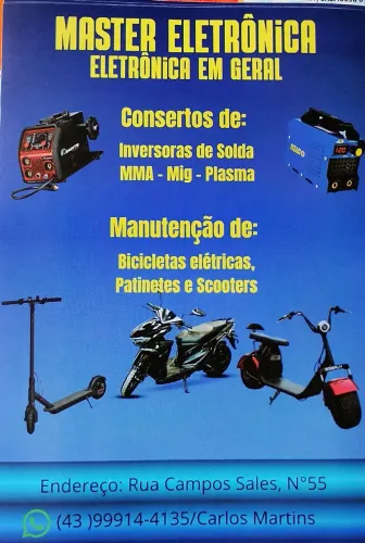 Master eletrônica mobilidade elétrica 