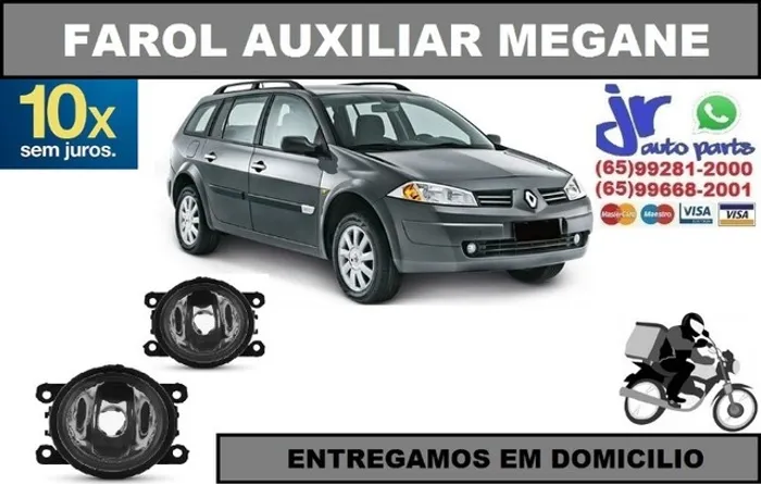 Par Farol de Milha Megane Perua 2006 2007 2008 2009 Neblina Auxiliar 
