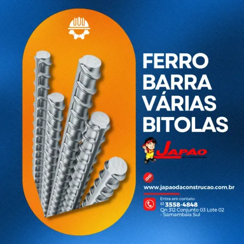 Ferro Várias Bitolas Melhor Preço do DF Faça Seu Orçamento Pelo Whatsapp