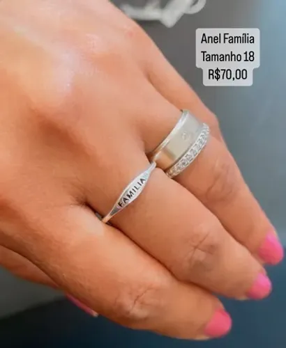 Anel família prata 925 legítima