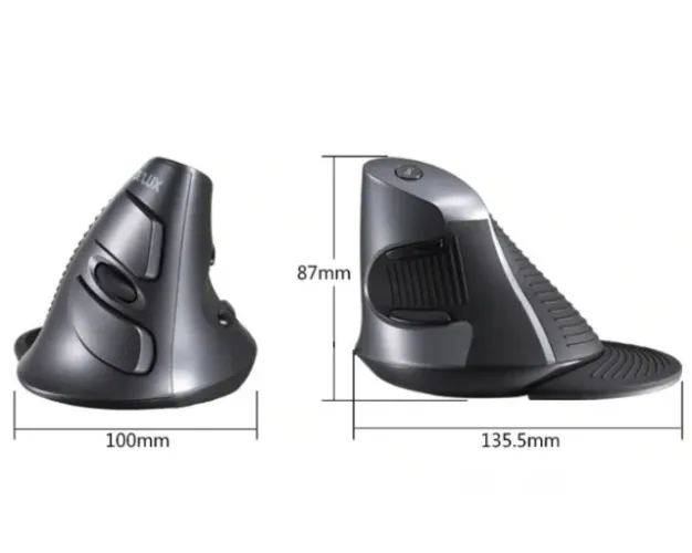 Mouse Óptico Vertical Ergonômico Sem Fio - Disponivel na Cor Branca