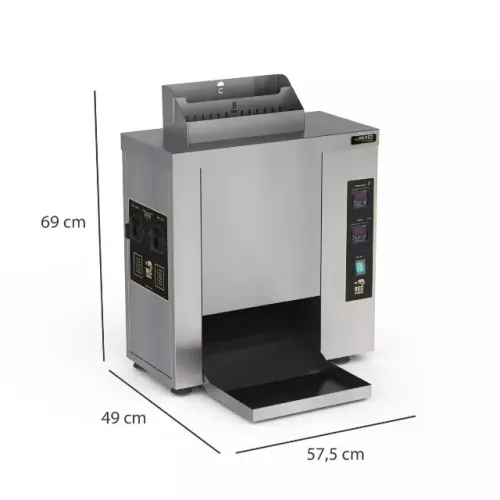 Tostador (toaster) de pao vertical red chameleon para hamburgueria - Alecs
