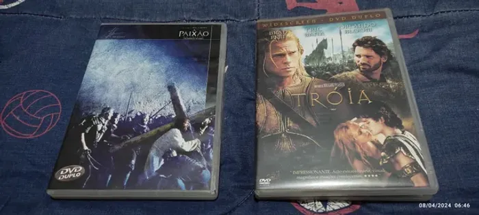 DVD : A paixão de Cristo e Tróia ( DVDS Duplos )