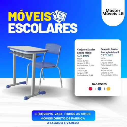 Conjunto Infantil escolar mesa e cadeira preço de fábrica