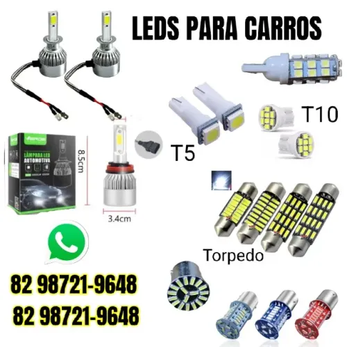 top leds lâmpadas para carros e moto variedades a partir de 5,00