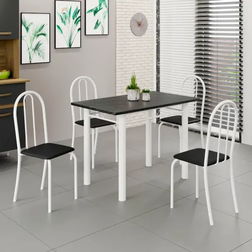 Mesa  com 4 cadeiras ardozia 1m trop 