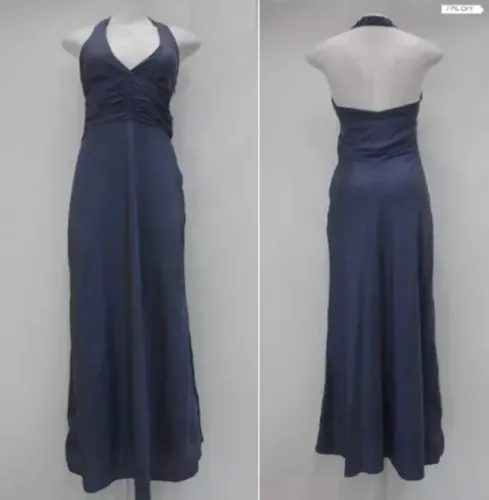 Vestido Longo Azul Festa