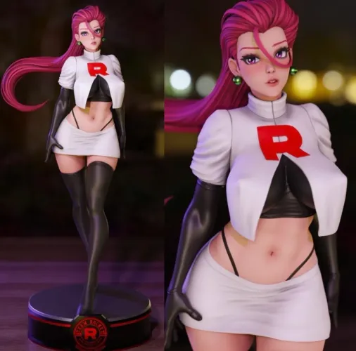Estátua Jessie - Team Rocket - Colecionável