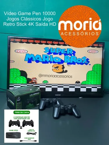 Vídeo Game Pen 10000 Jogos Clássicos Jogo Retro Stick 4K Saída HD