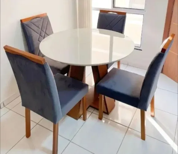 mesa de jantar redonda 4 lugares 