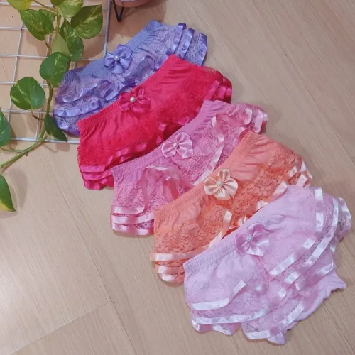 Calcinhas de Renda Delicadas - Calcinhas bunda rica - 0 a 3 anos