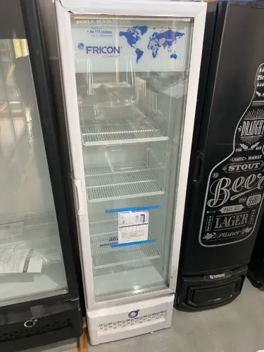 NZ. Freezer vertical slim 280 litros porta de vidro FRICON