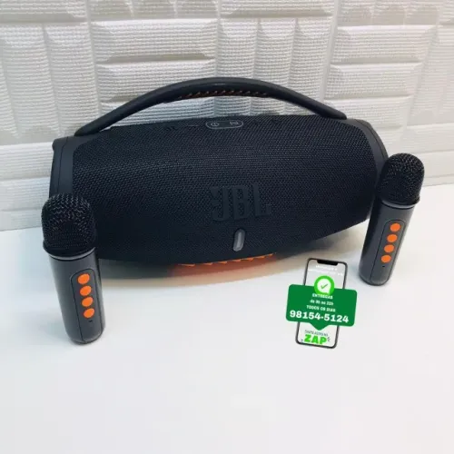 Caixa De Som Bluetooth JBL Boombox 3 Com 2 Microfones Sem Fio 