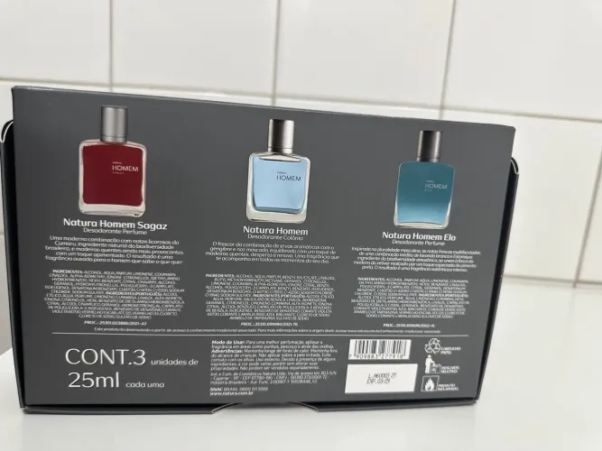 Kit Natura Homem (Sagaz, Colônia, Elo) - 3 Desodorantes