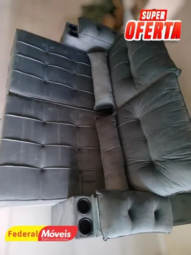 Sofá Retrátil e Reclinável 2,00mm Veludo - Promoção Imperdível