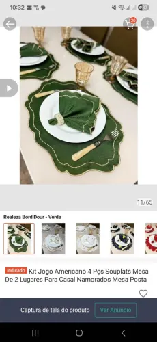 Kit jogo americano Natal - Souplast