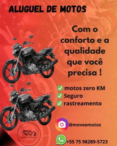 Aluguel de moto para Uber, 99 e delivery aplicativos de entrega 