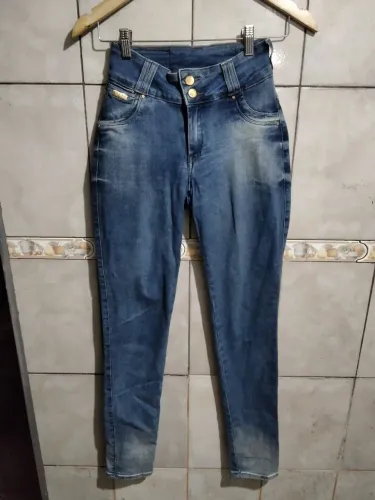 Calça Jeans da RI19 Skinny Cintura Alta Azul