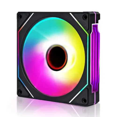 Cooler Fan Round5 Aurora Reverse Black, 120mm, PWM, ARGB
