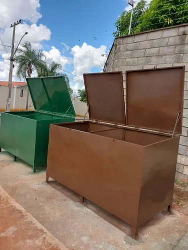 Venda e fabricação de lixeiras grandes industrial 