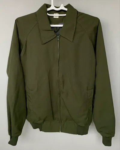 Jaqueta Militar Verde Oliva com Zíper - Modelo Campo - Masculina
