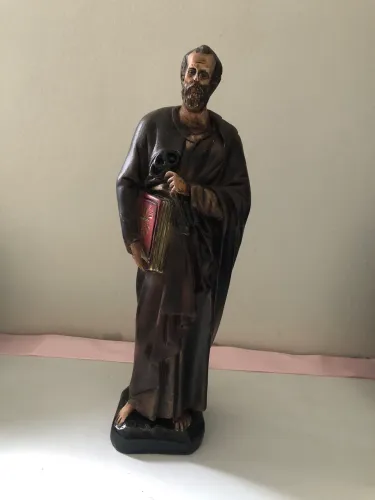Imagem em Gesso Sao Pedro 30cm