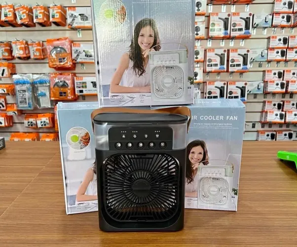 Ventilador de mesa portátil com bateria recarregável