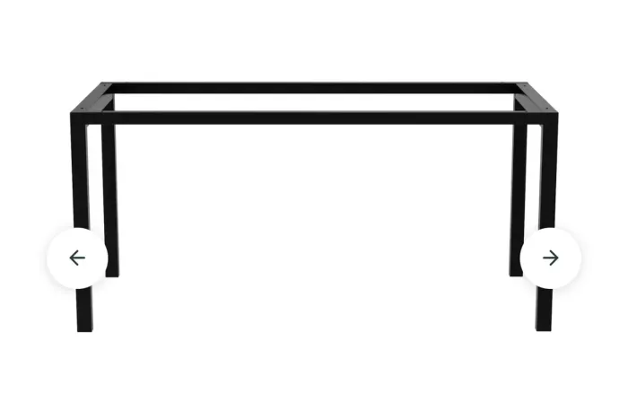 Mesa com tampo de vidro preto