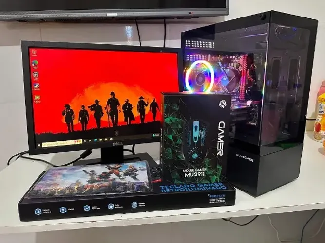 Pc Gamer completo Intel Core i5 7ª Ram16gb 3200mhz + Rx550 4gb +SSD512gb 1 ano de garantia