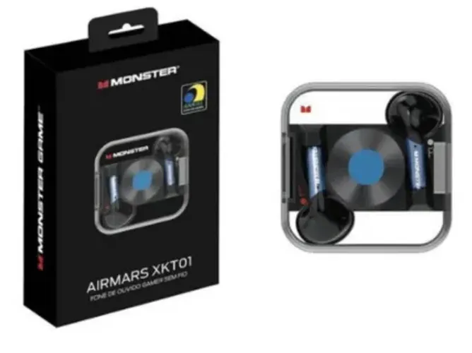 Fone de Ouvido Bluetooth 5.2 Monster XKT01 Wireless Airmars