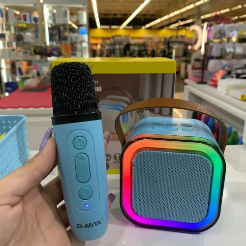 Caixa de Som Bluetooth 30W + 2 Microfones Sem Fio - Som Potente!