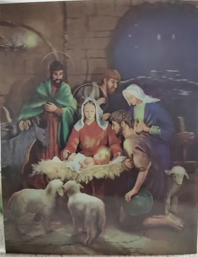 Imagem de Presépio de Natal em 3D