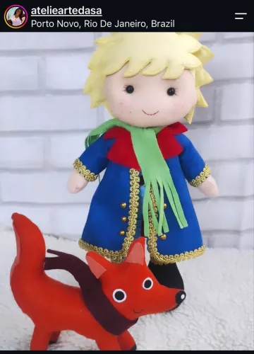 Boneco de feltro Pequeno Príncipe ( produto Novo)