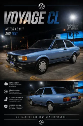 Volkswagen Voyage C/cl/fox 1.6 (álcool) 1991